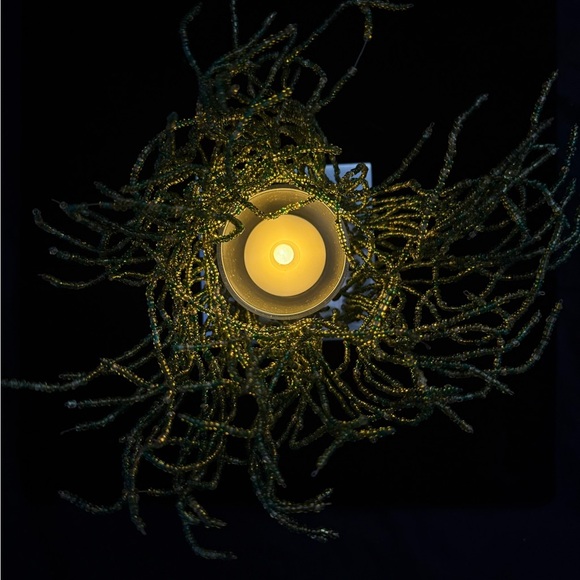 Michael Aram Green Grass Beaded Votive NIB - Picture 10 of 11